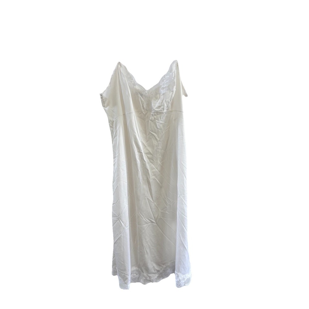 Vintage Nancy King‎ Lingerie White Women's Slip dress Size 38
